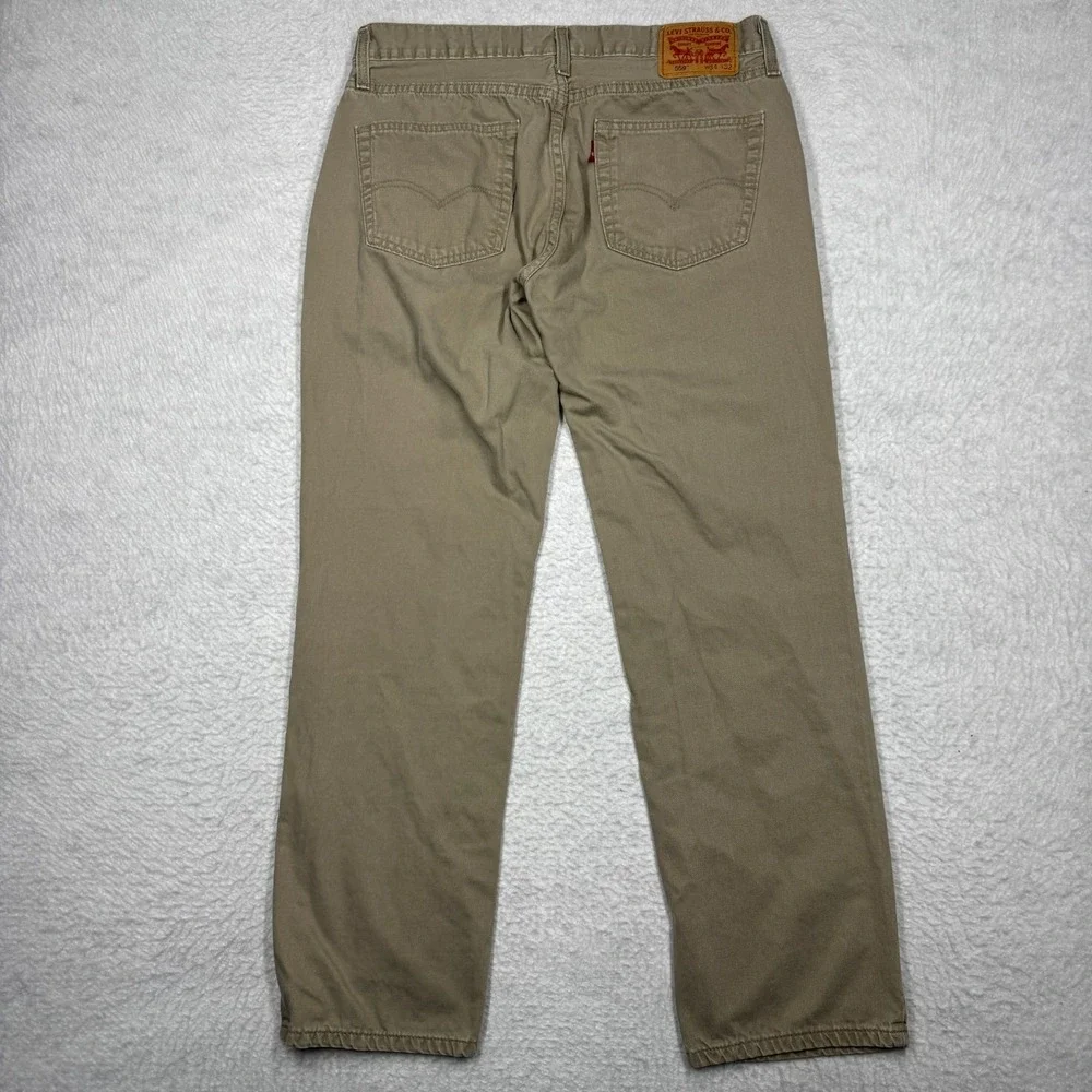 Levis 559 Relaxed Straight Jeans Tan‎ Khaki Pants Men's Size 34x32